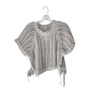 Unbranded Knit Crochet Gray Boxy Sweater Pull‎ Over Crewneck Artsy Basic Medium